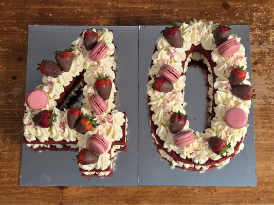 Birthday Number Cake - Two Numbers