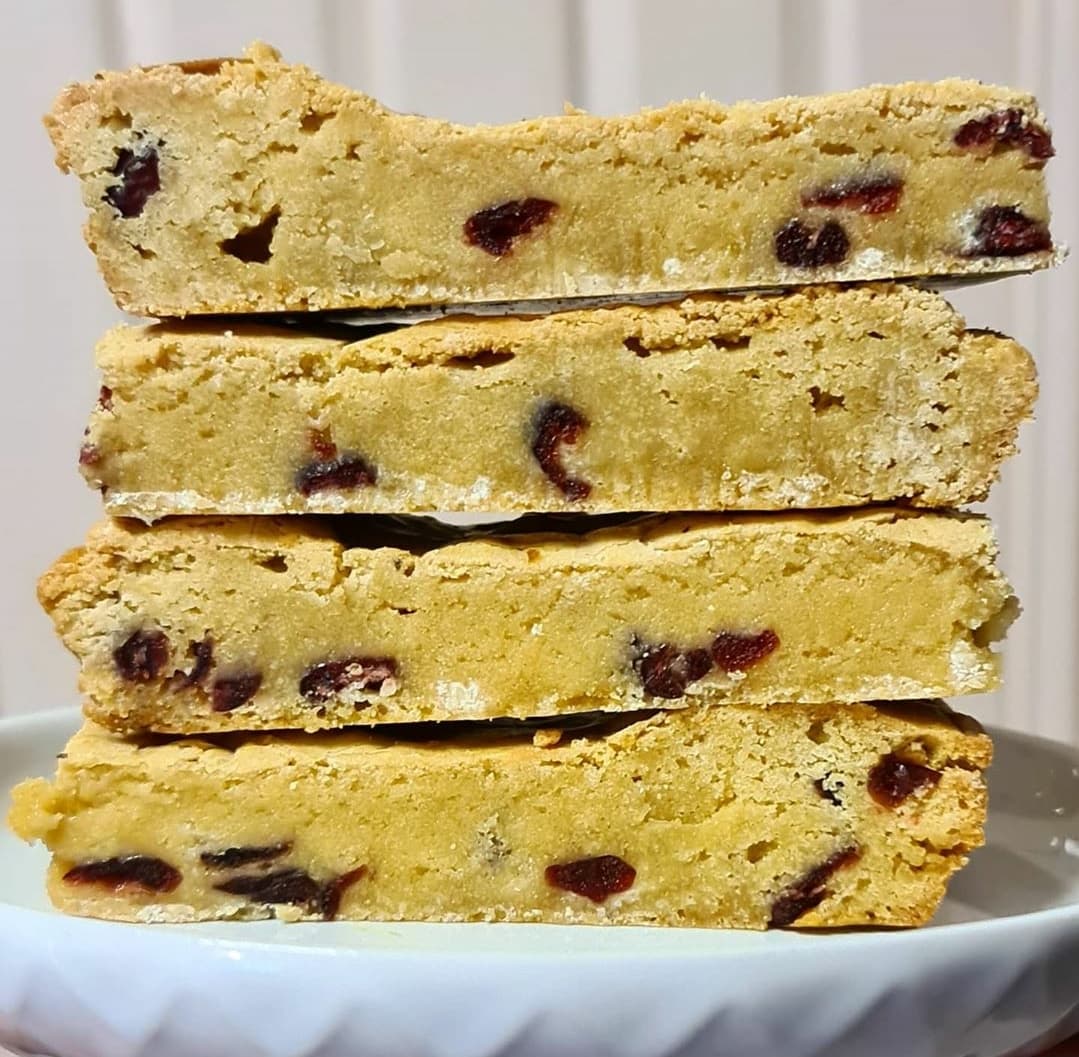 White Chocolate Cranberry Blondies