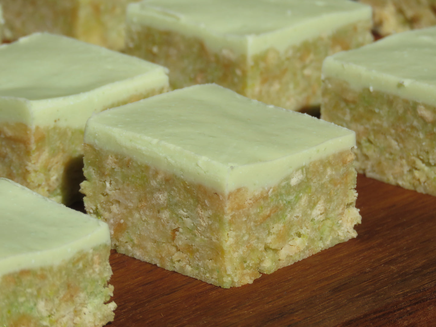 Honeydew White Chocolate Slice