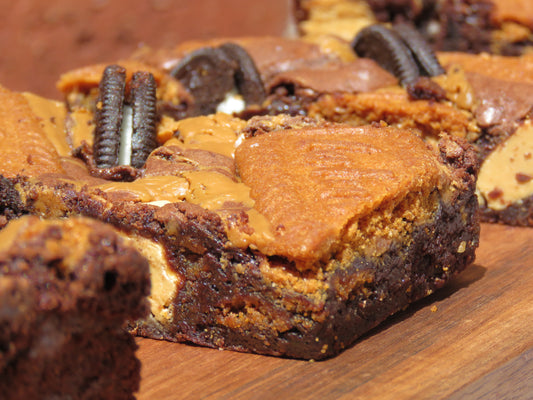 BISCOFF CARAMILK OREO LOADED BROWNIES