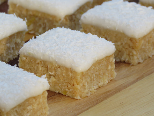 Prime Lemon Lime Coconut Slice