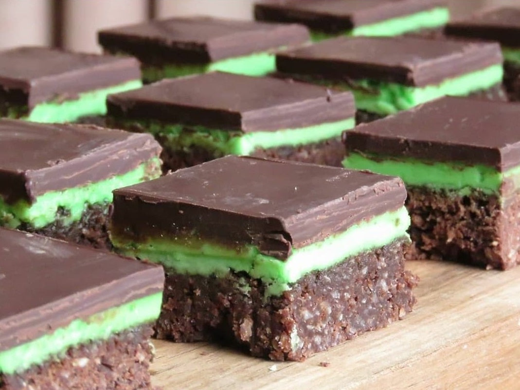 CHOCOLATE PEPPERMINT SLICE