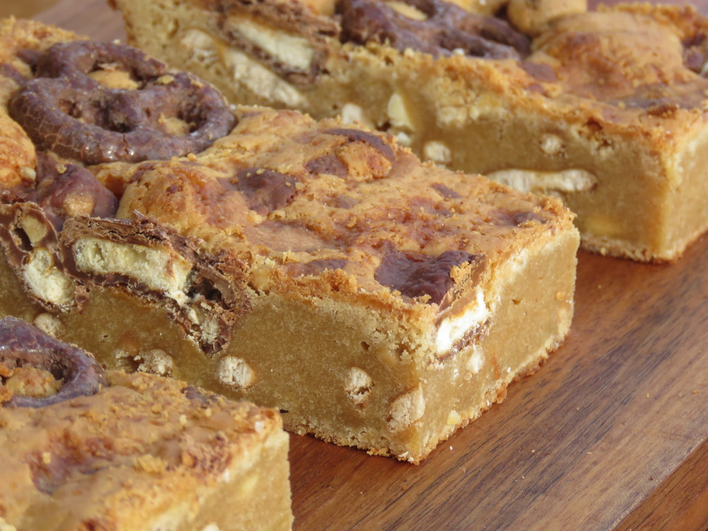 Reese's Take 5 and Pretzel Butterfinger Peanut Butter Blondies